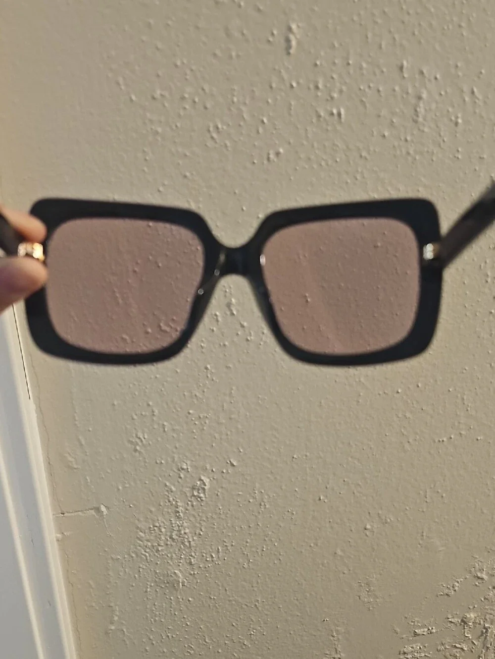 Gucci Black Square Sunglasses with Brown Gradient Lenses